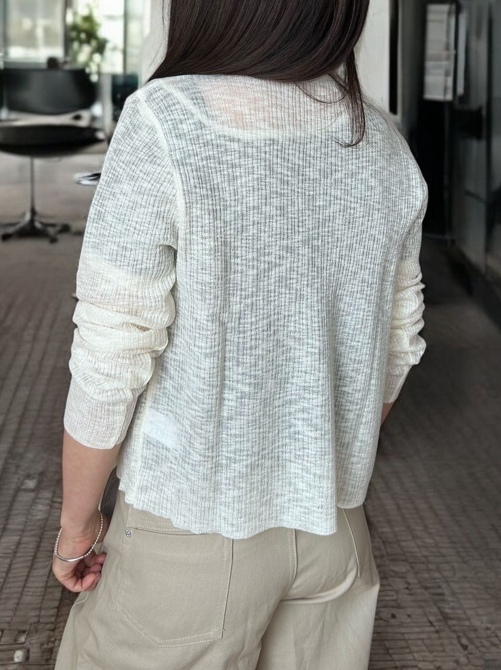 Melange Sheer カーディンガン