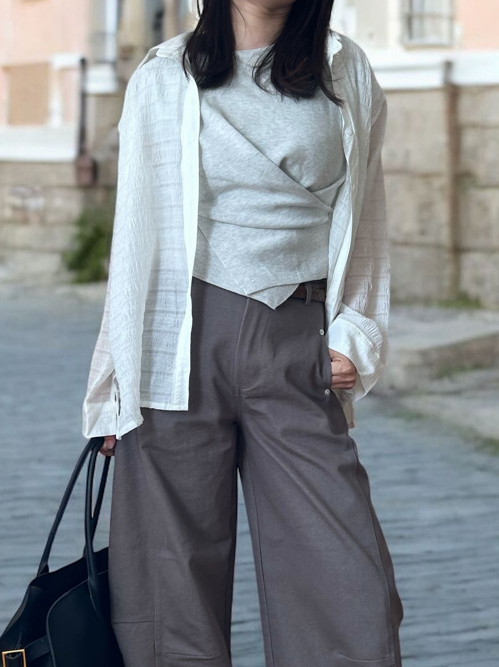 Texture sheer チェックシャツ