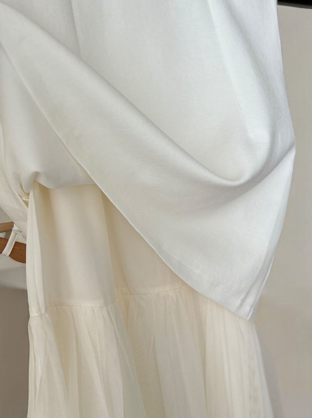 Lace layered ドッキングキャミワンピース