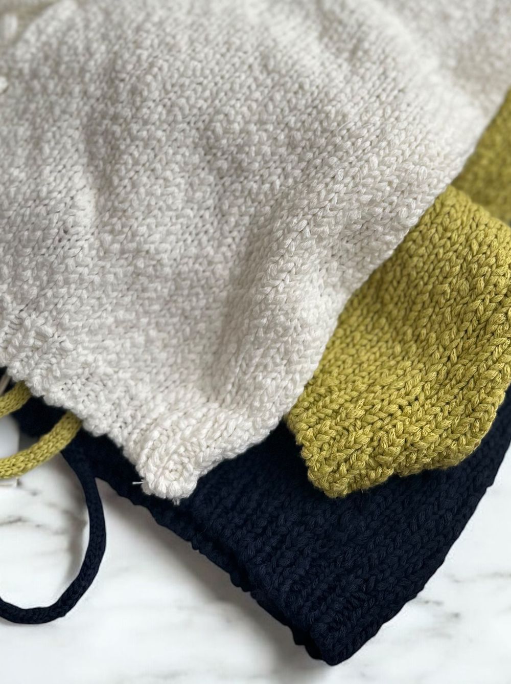 Premium cotton 2WAYレースアップニット