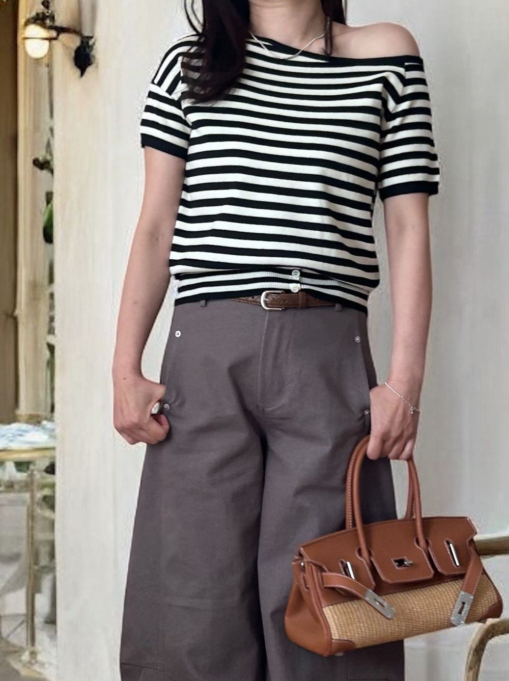 Asymmetry design ニットトップス