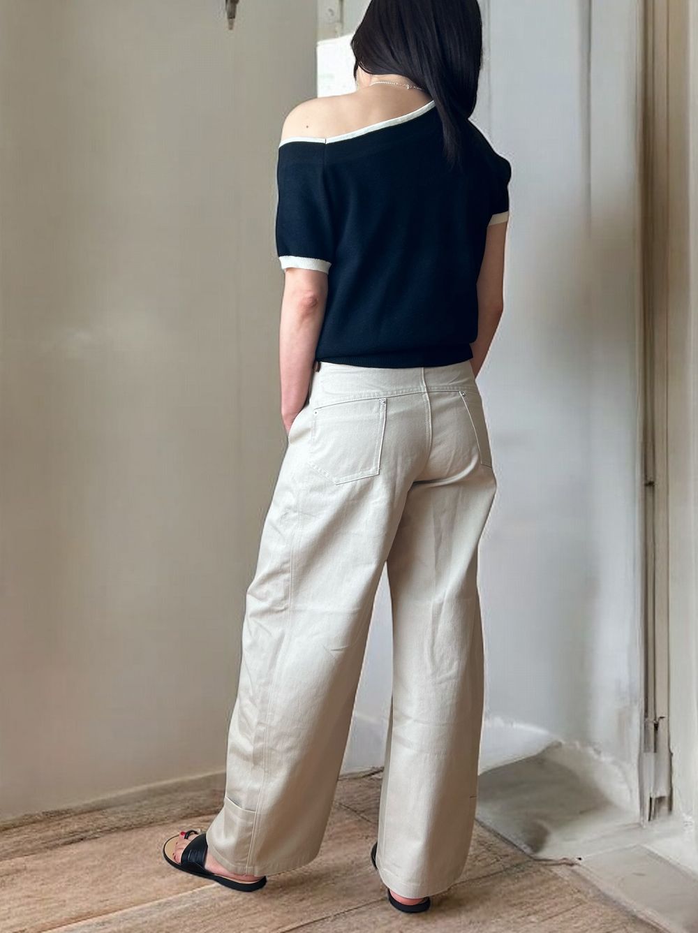 Asymmetry design ニットトップス