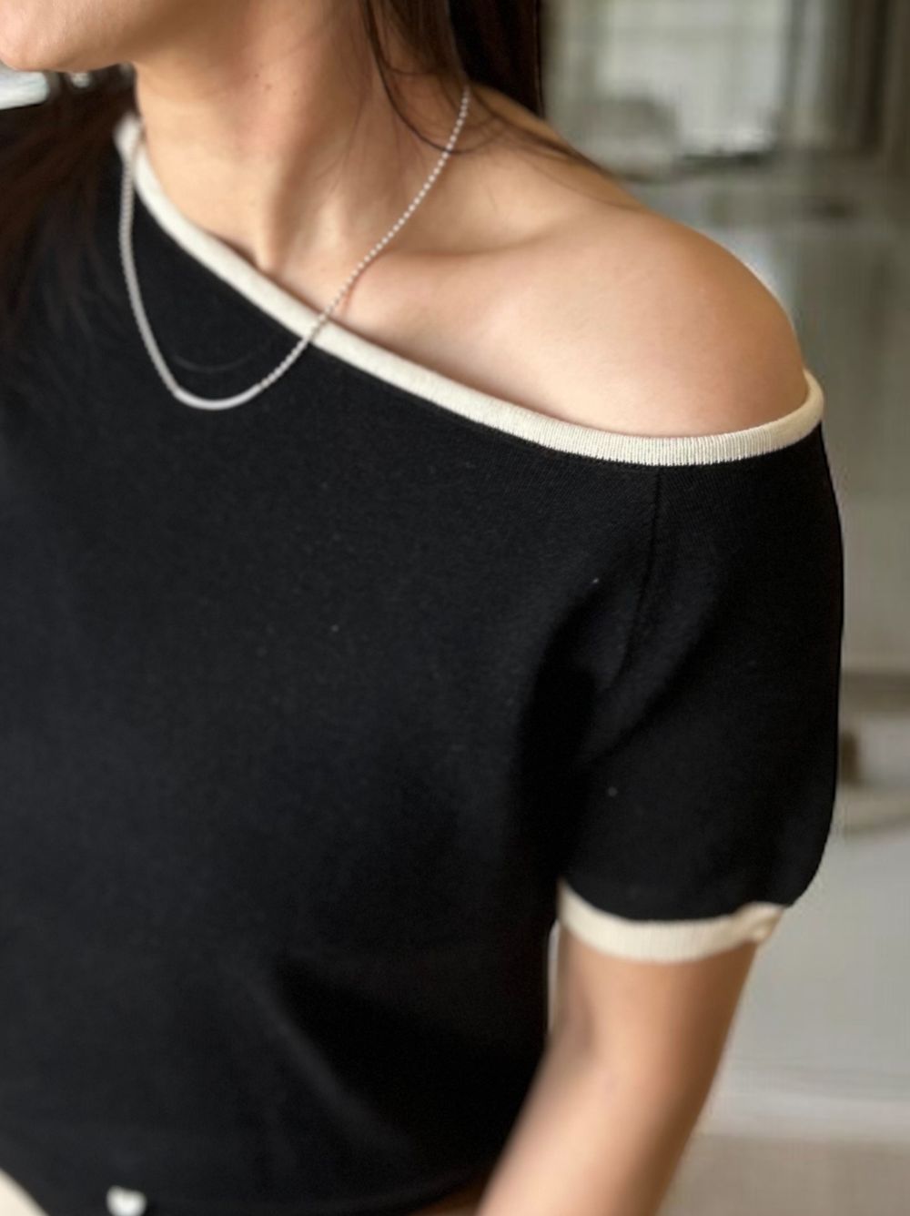 Asymmetry design ニットトップス