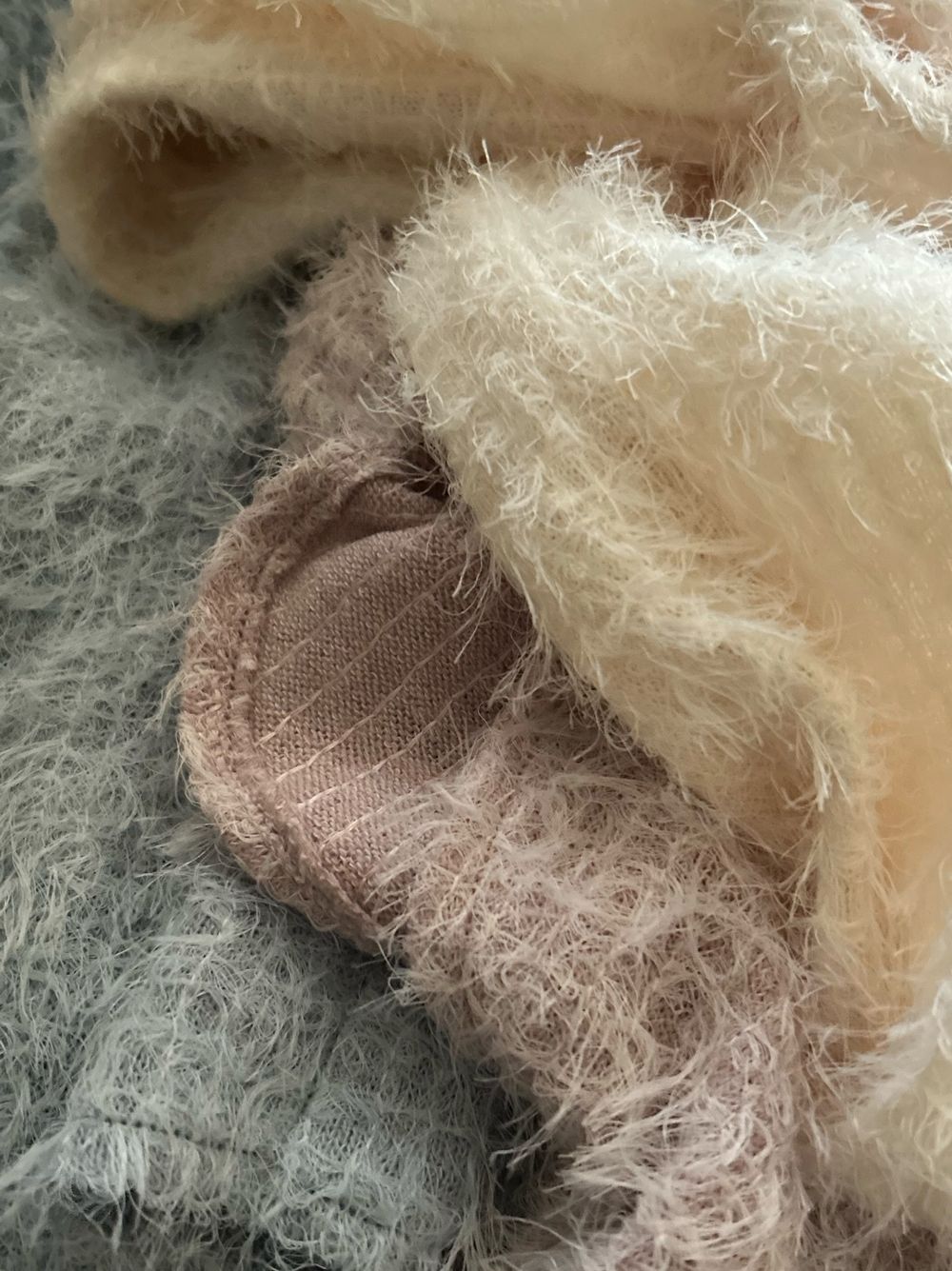 Jacquard shaggy sheerルーズシャツ