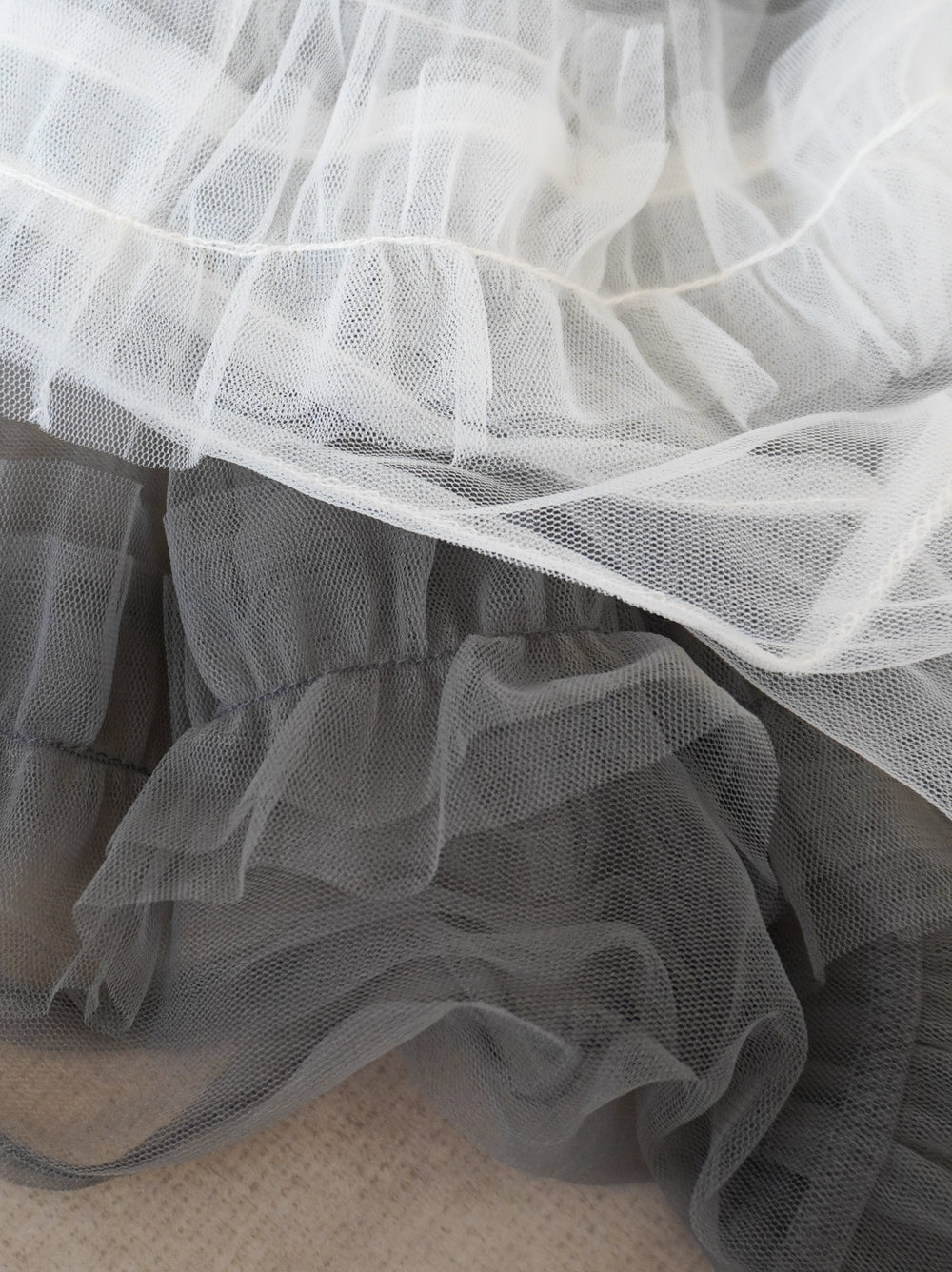 Ruffle tulle フロントリボン2WAYジレ