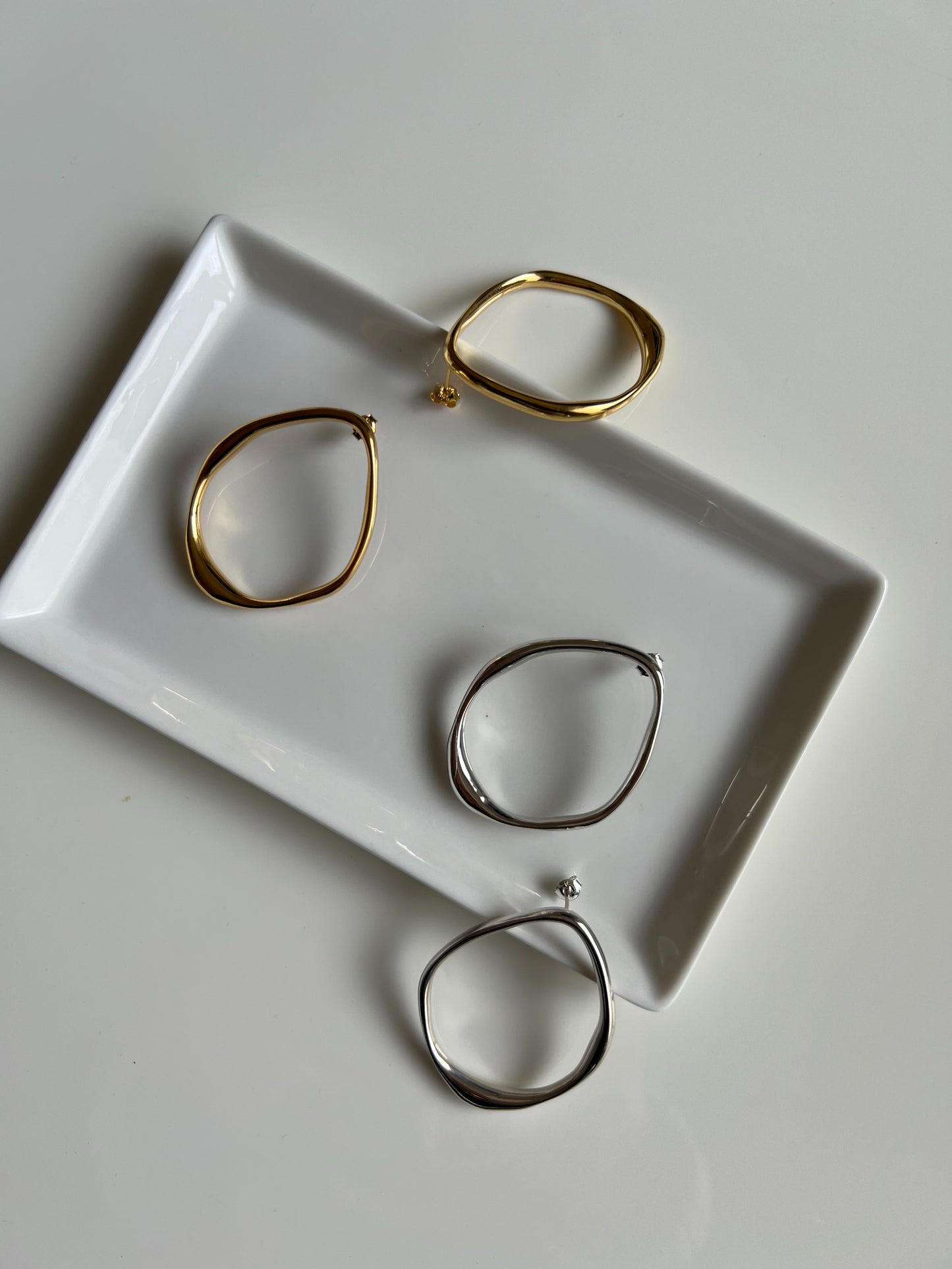 Oval handmade pierce