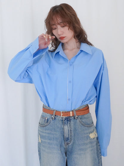 Big silhouette cotton シャツ