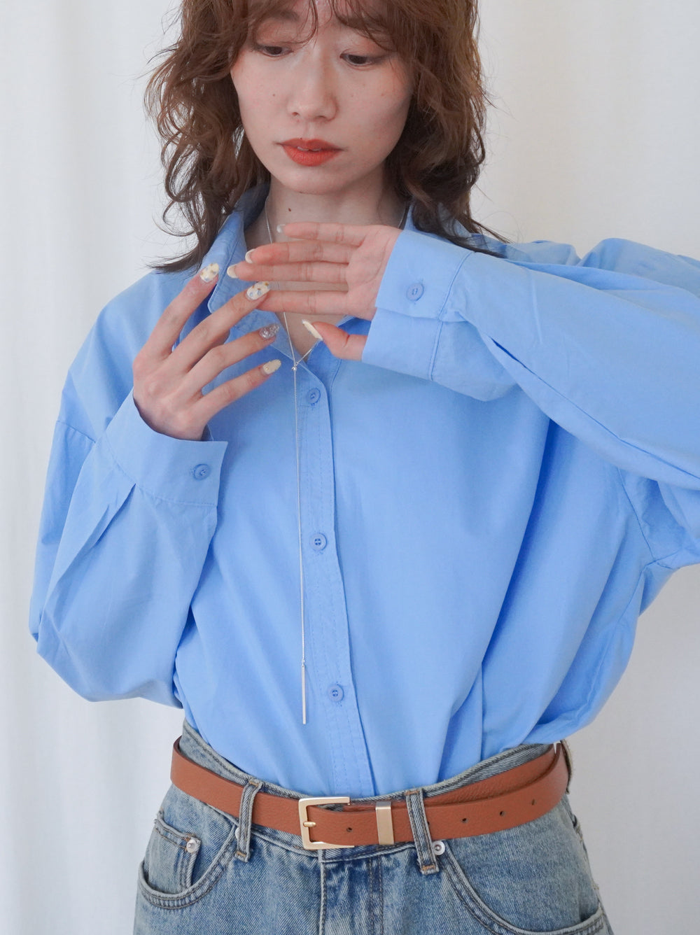 Big silhouette cotton シャツ
