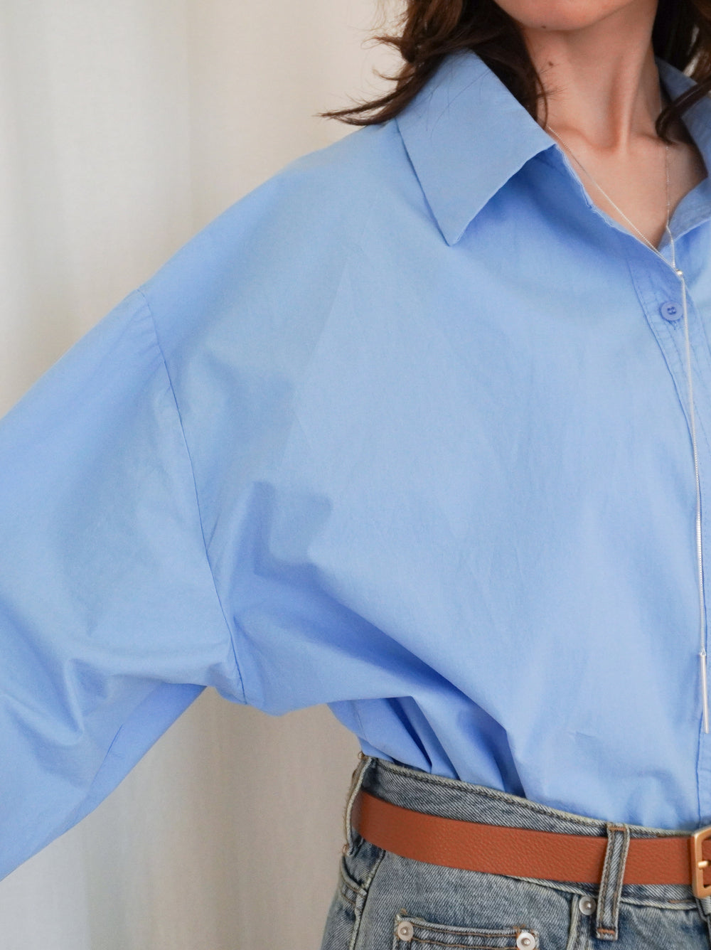 Big silhouette cotton シャツ