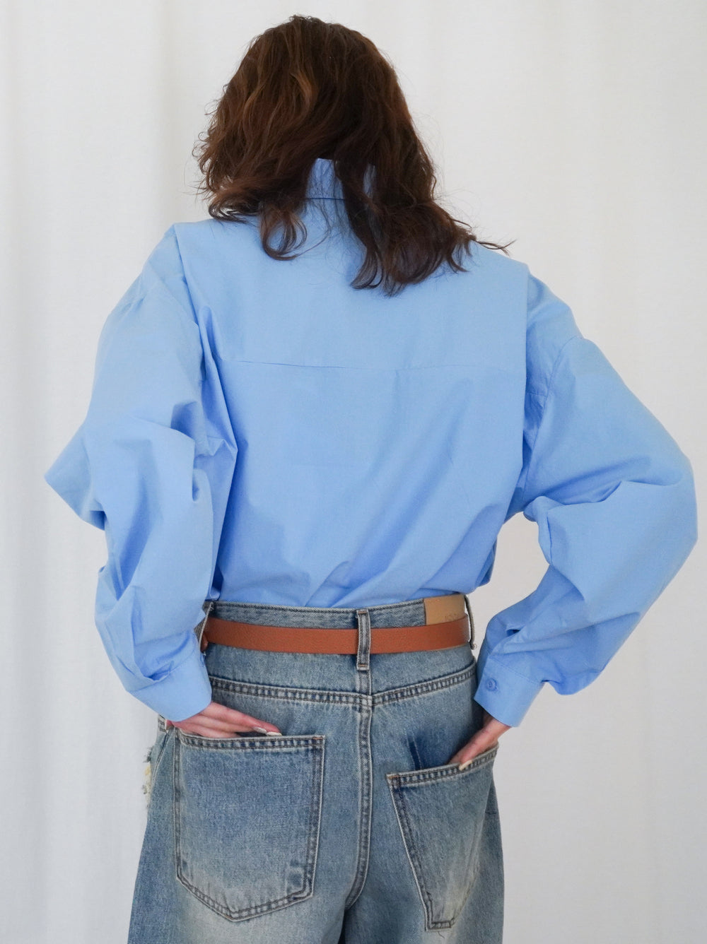 Big silhouette cotton シャツ