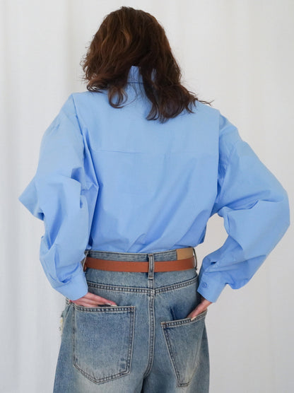 Big silhouette cotton シャツ
