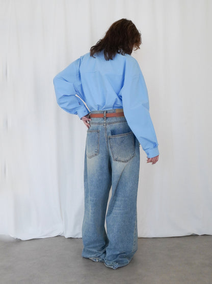 Big silhouette cotton シャツ