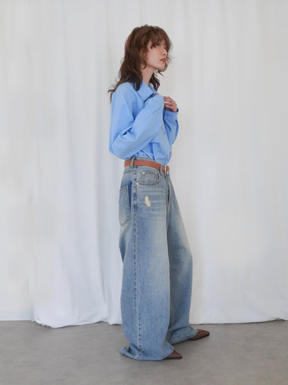 Big silhouette cotton シャツ