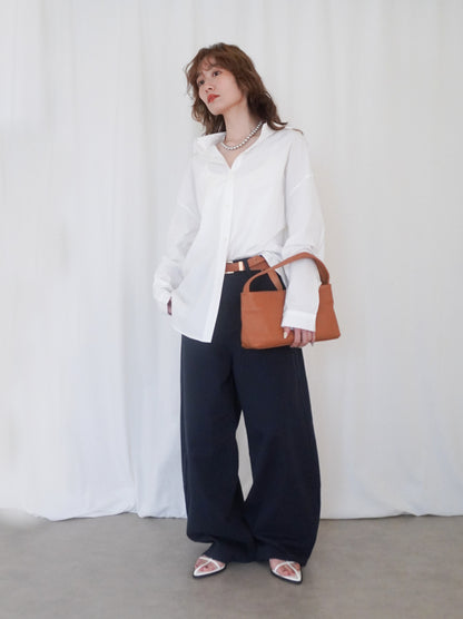 Big silhouette cotton シャツ