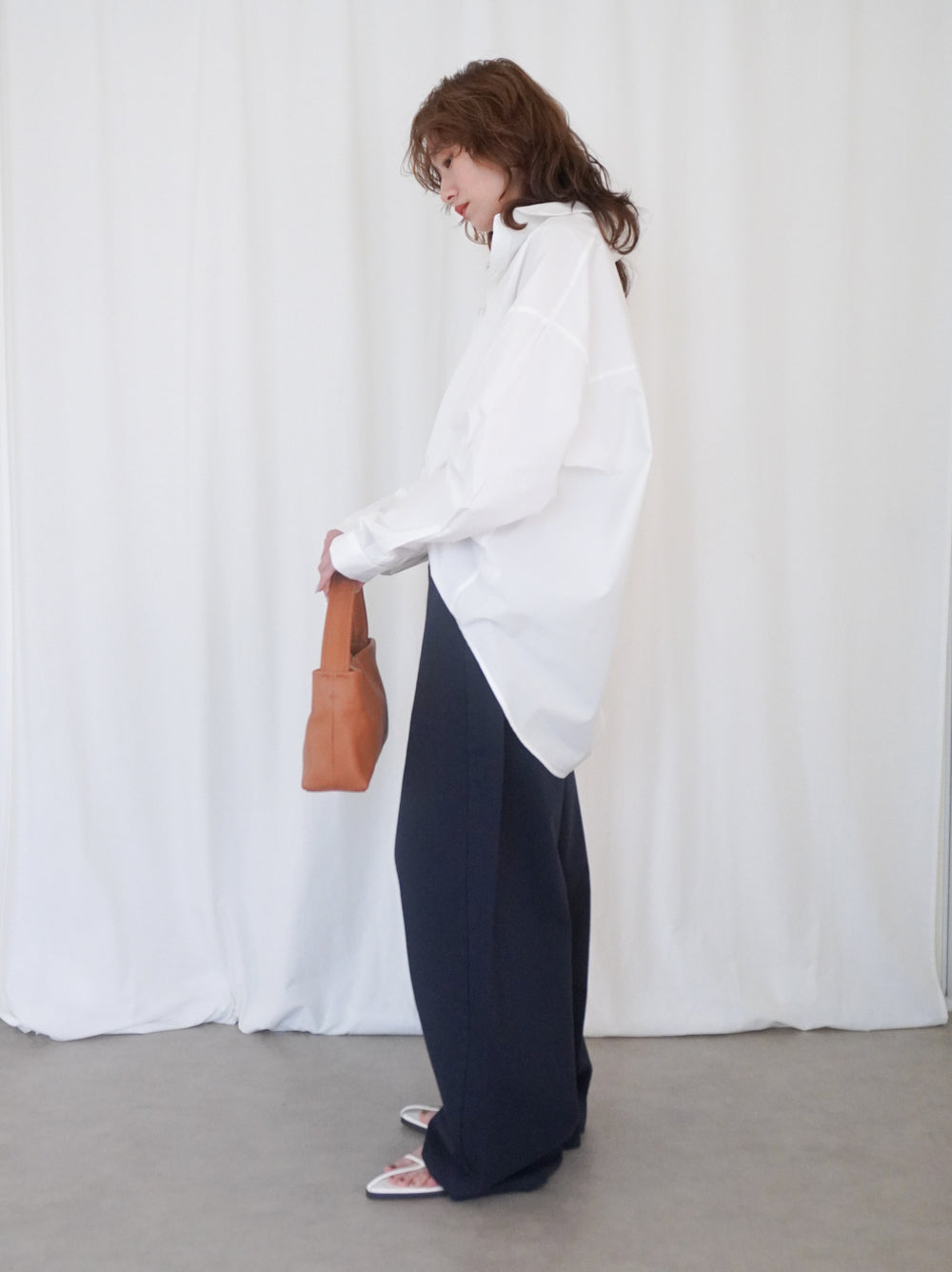 Big silhouette cotton シャツ