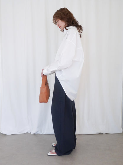 Big silhouette cotton シャツ