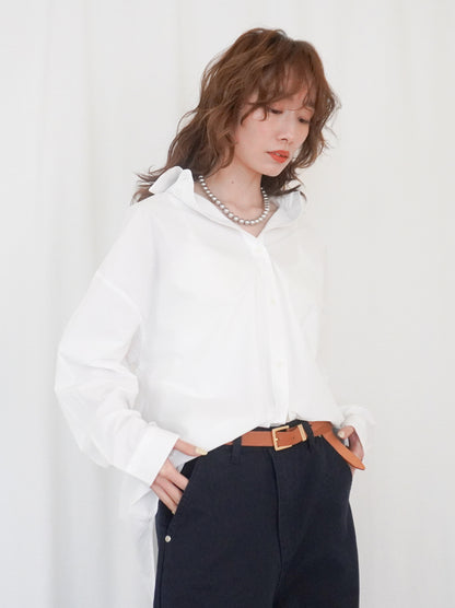 Big silhouette cotton シャツ