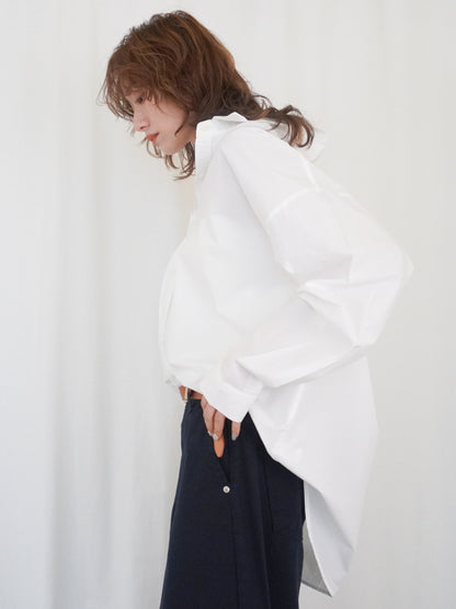 Big silhouette cotton シャツ