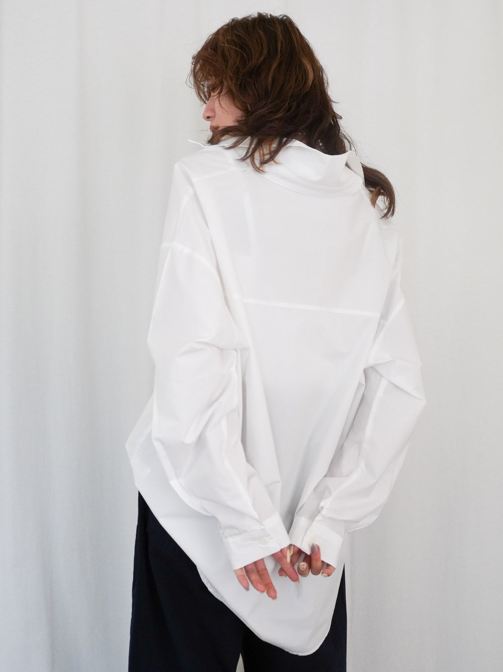Big silhouette cotton シャツ