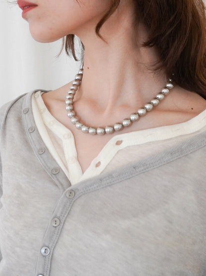 Sheer V neck 2way カットソー