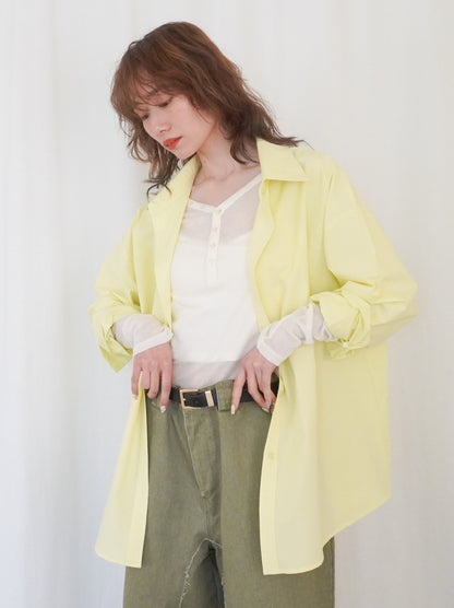 Big silhouette cotton シャツ