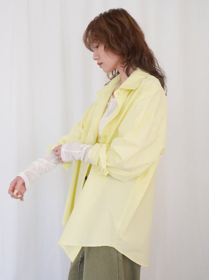 Big silhouette cotton シャツ