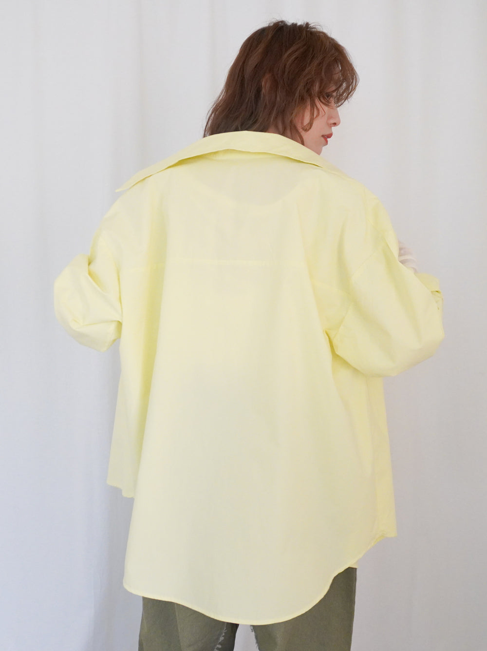 Big silhouette cotton シャツ