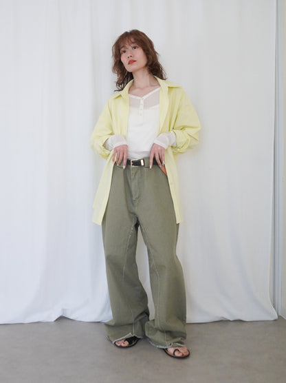 Big silhouette cotton シャツ