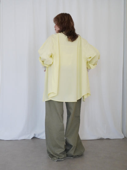 Big silhouette cotton シャツ