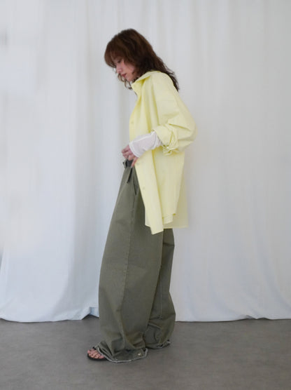 Big silhouette cotton シャツ