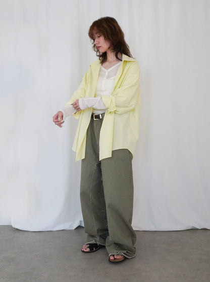 Big silhouette cotton シャツ