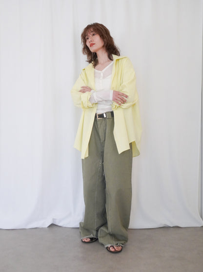 Big silhouette cotton シャツ