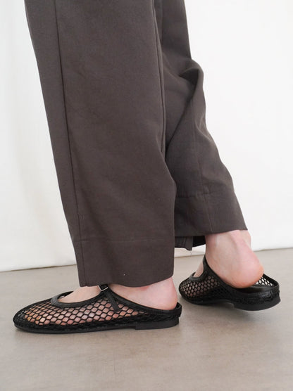Sheer mesh ストラップミュールサンダル