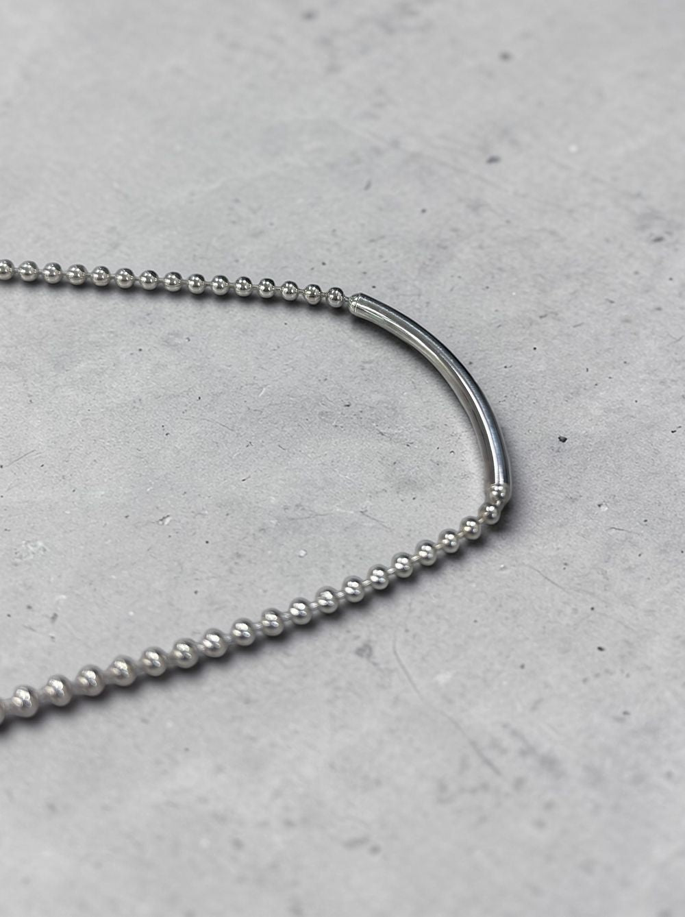Calm line Ball chain Bar ネックレス