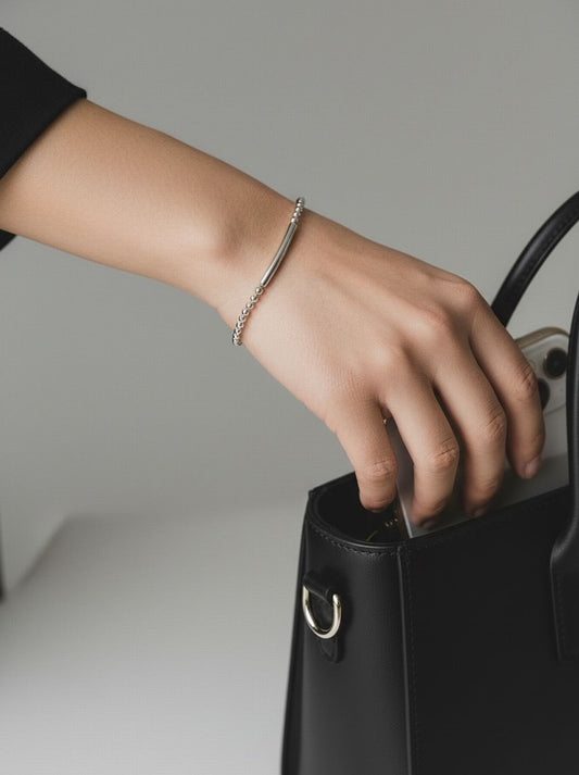 Calm line Ball chain Bar ブレスレット