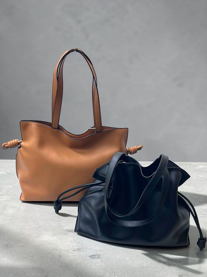 Smooth real leather ロープドロストショルダーバッグ