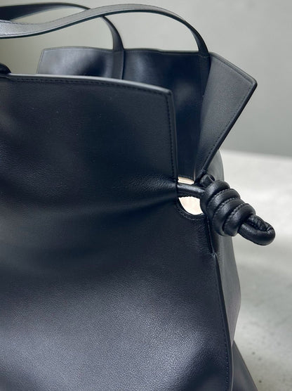 Smooth real leather ロープドロストショルダーバッグ