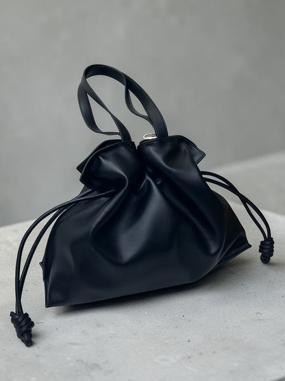 Smooth real leather ロープドロストショルダーバッグ