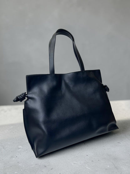 Smooth real leather ロープドロストショルダーバッグ