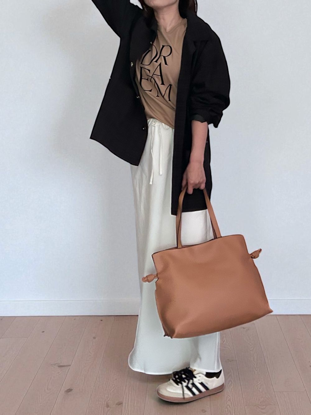 Smooth real leather ロープドロストショルダーバッグ