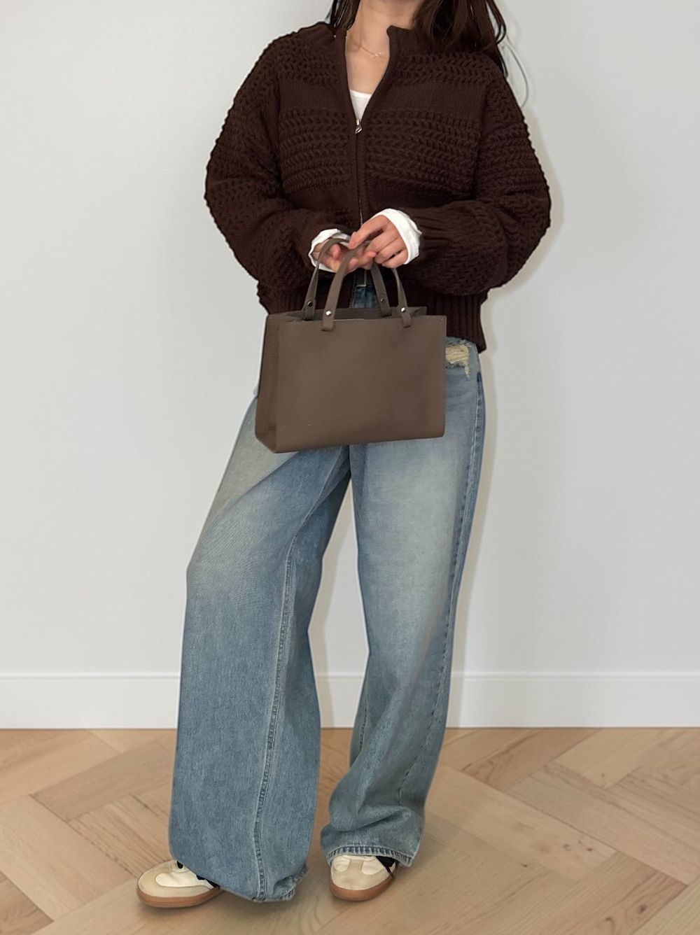 Real leather 2way ミニトートバッグ