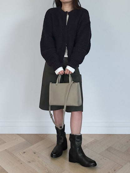 Real leather 2way ミニトートバッグ