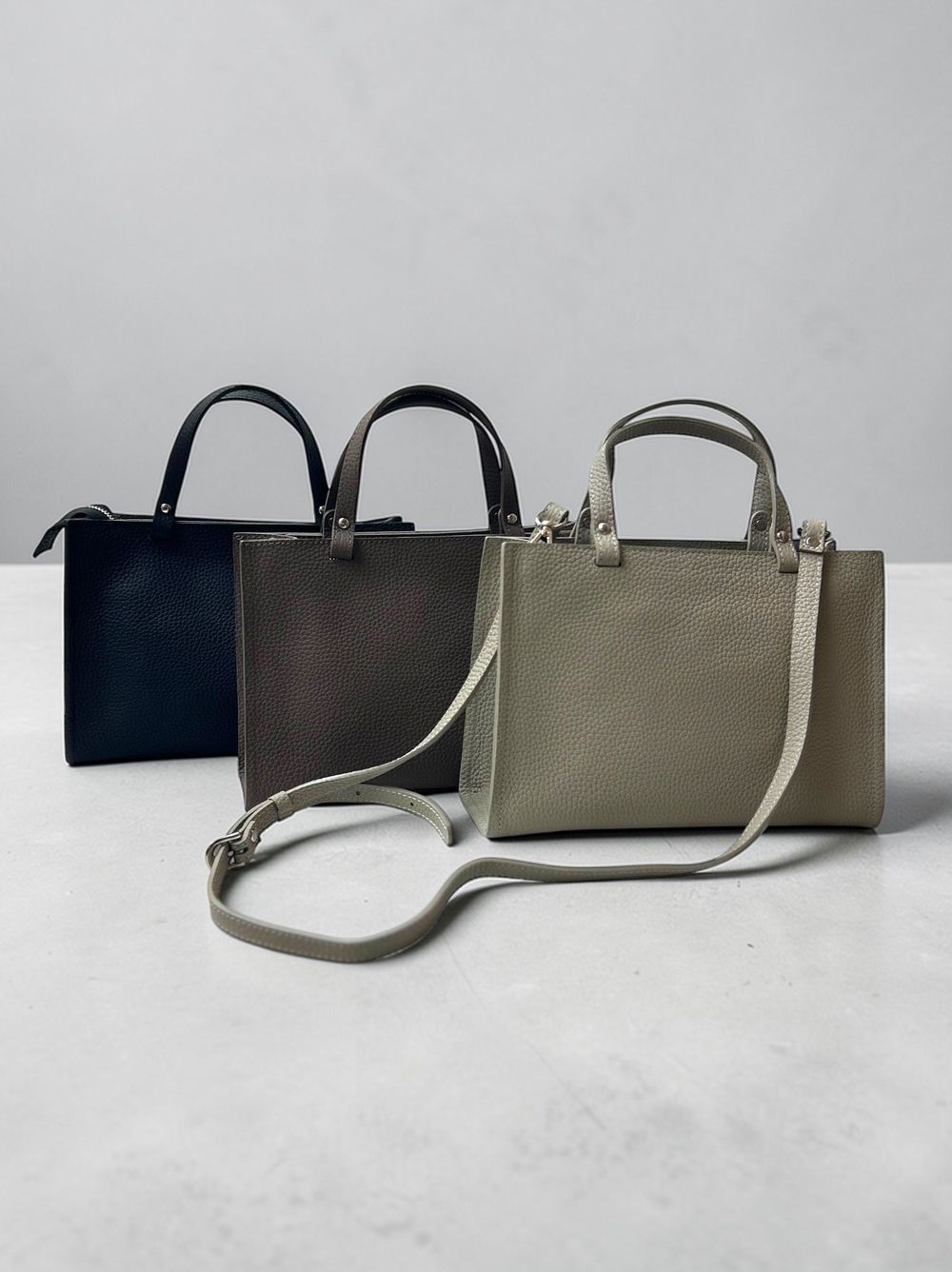 Real leather 2way ミニトートバッグ
