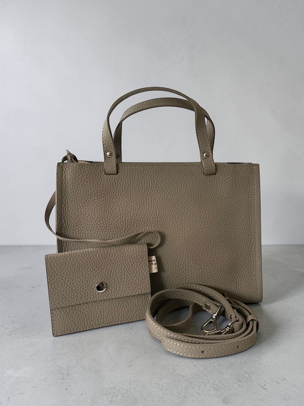 Real leather 2way ミニトートバッグ