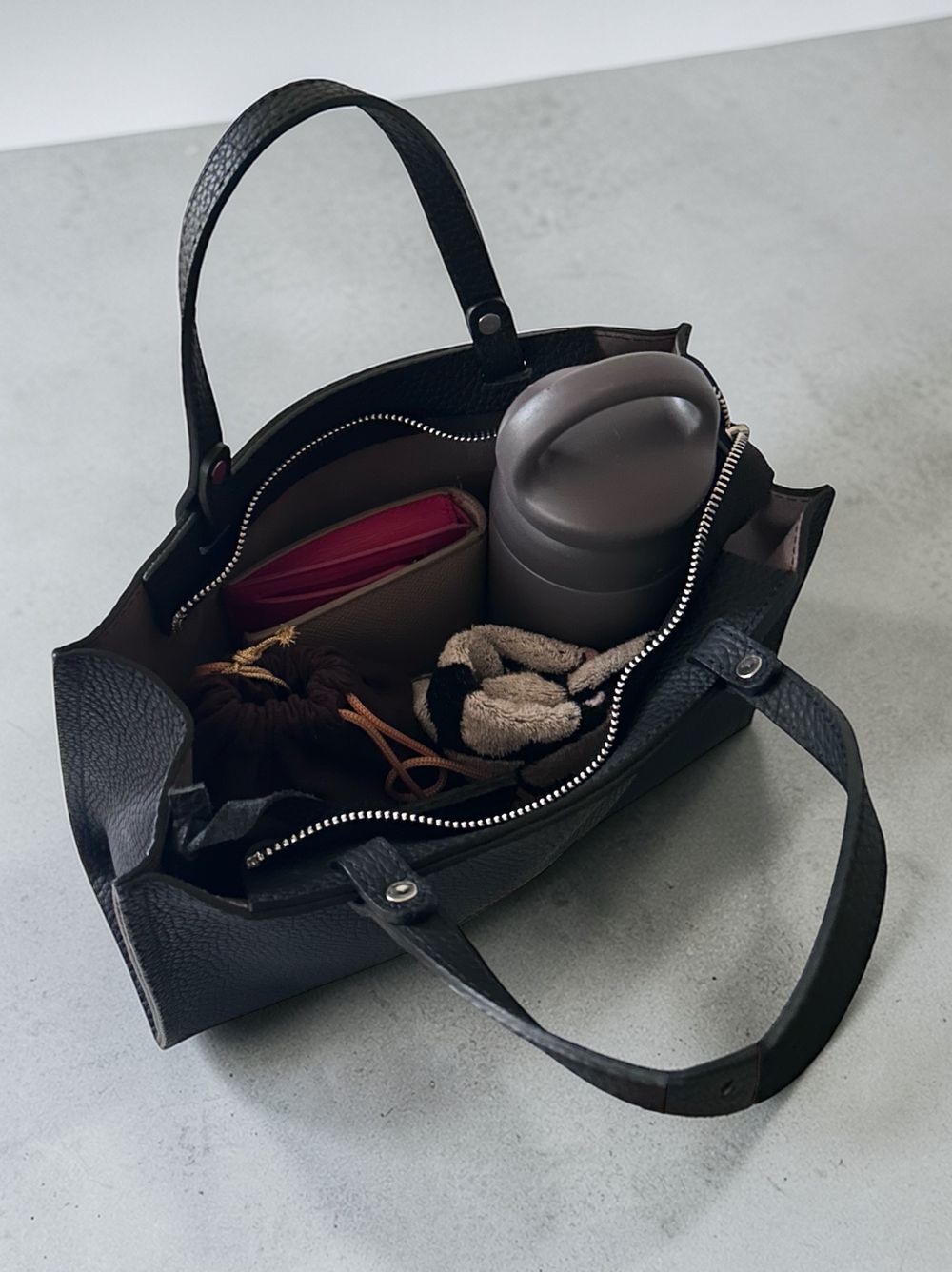 Real leather 2way ミニトートバッグ