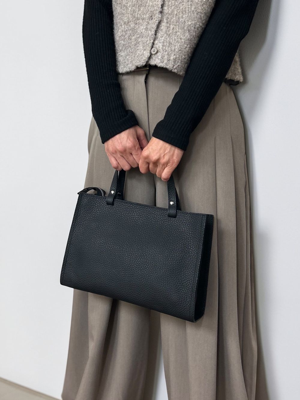 Real leather 2way ミニトートバッグ