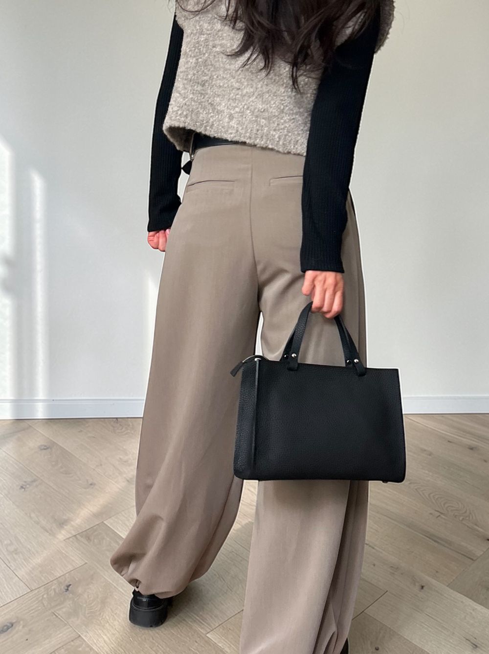 Real leather 2way ミニトートバッグ