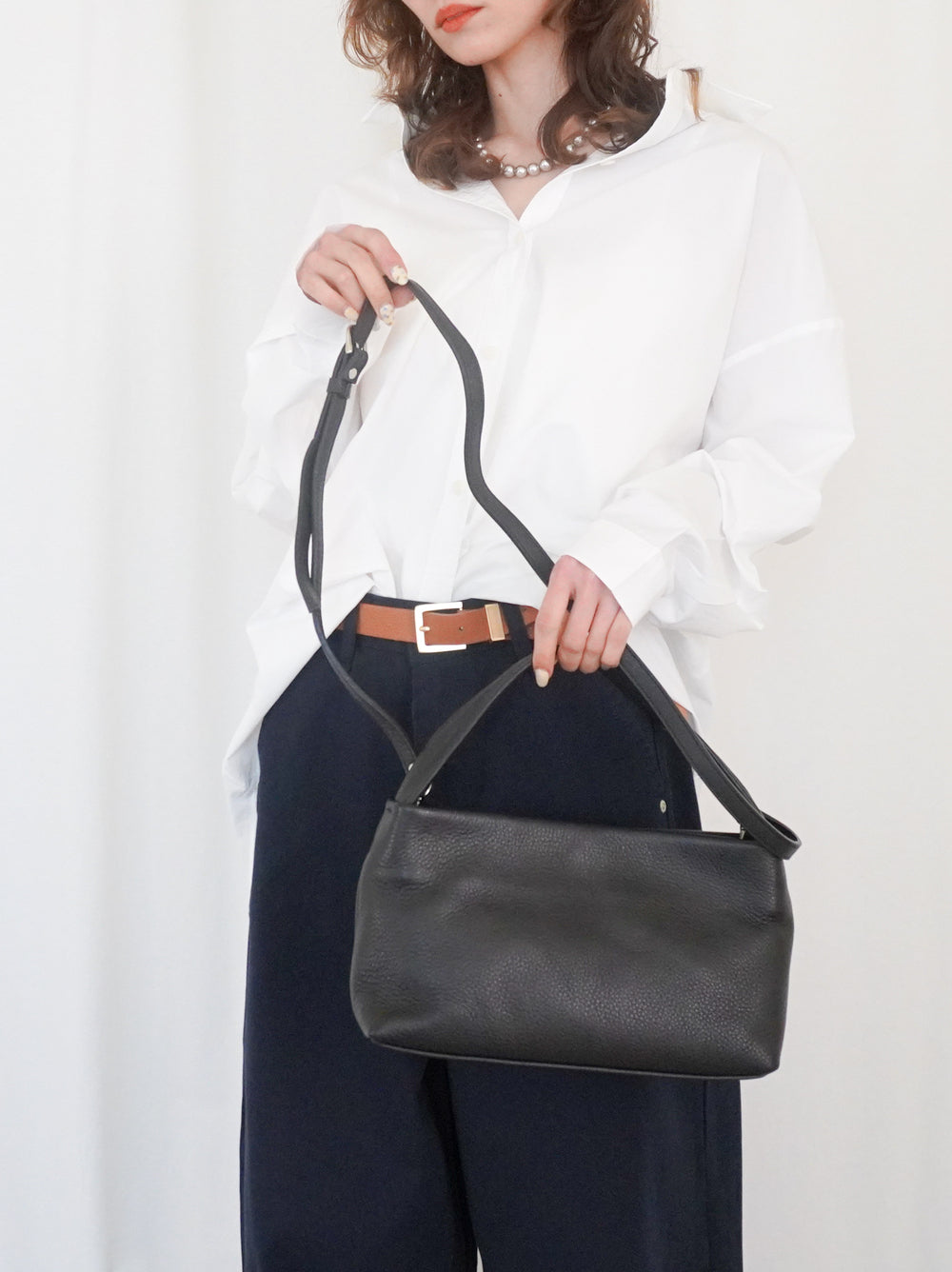 Soft Frame 2wayリアルレザーバッグ