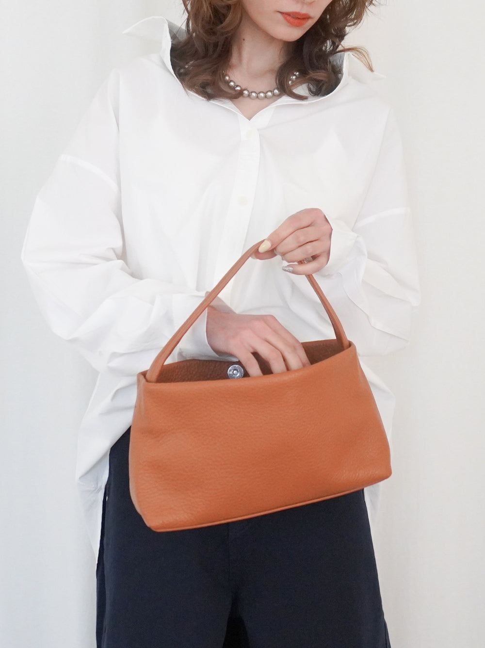 Soft Frame 2wayリアルレザーバッグ