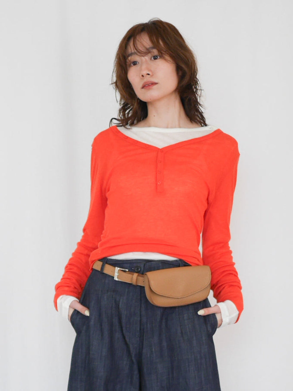Rounded square フラップベルトポーチ